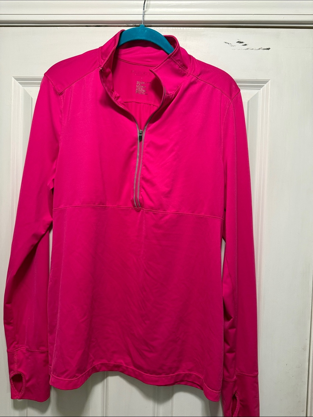 Ideology Women's Hot Pink Quarter-Zip Active Pullover